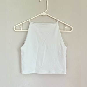 White, Abercrombie tank top, halter fit